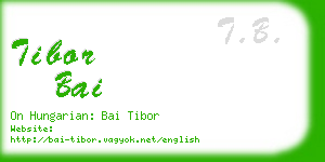 tibor bai business card